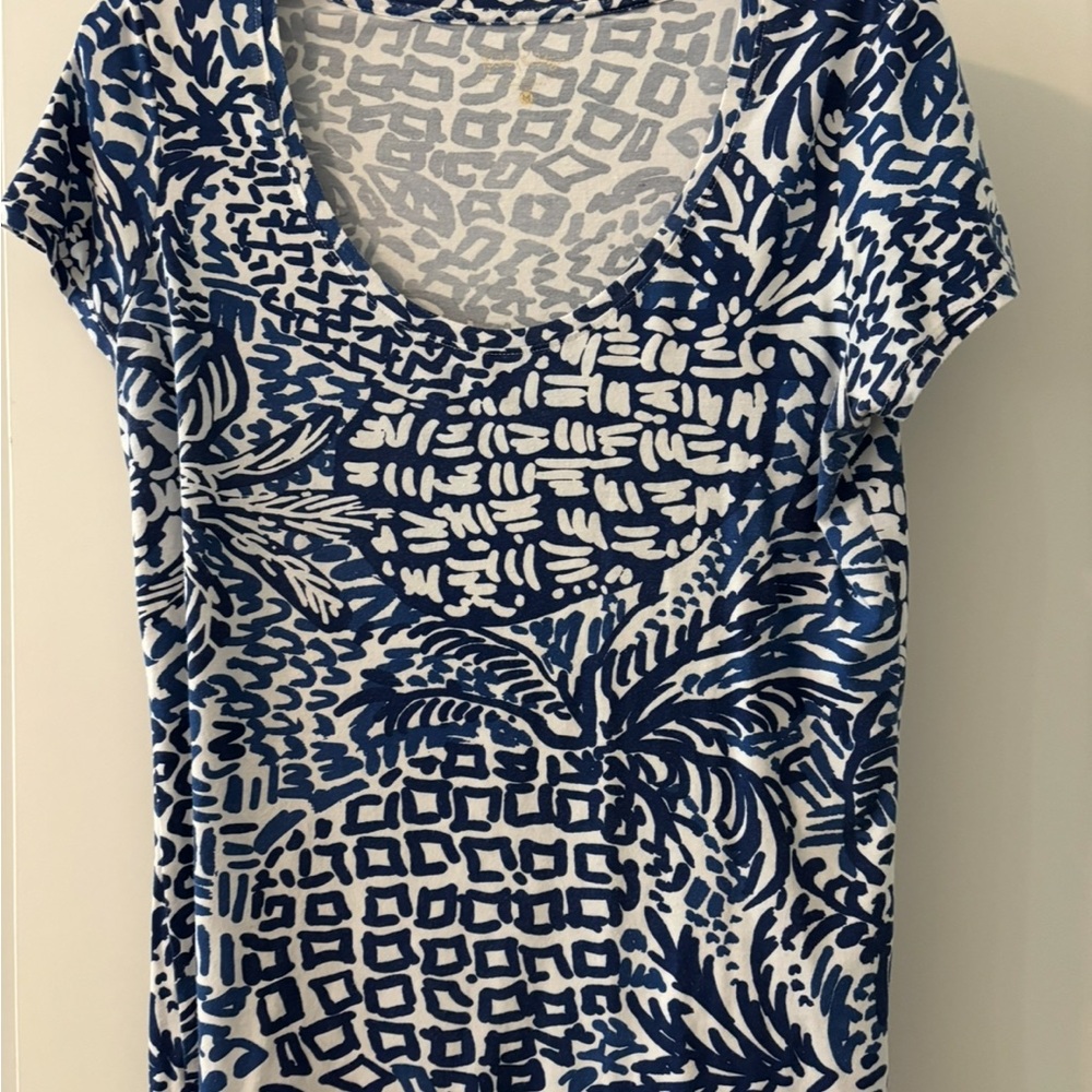 Lilly Pulitzer Blue Patterned Women's Top